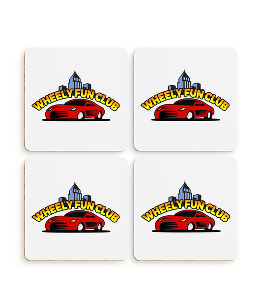 Ensemble de 4 sous-verres Wheely Fun Club